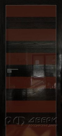 Межкомнатная дверь 8STK (Pine Black glossy/Коричневый лак/Матовая кромка)