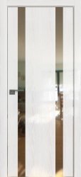 Межкомнатная дверь 9STK (Pine White glossy/Зеркало/Кромка Хром)