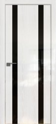 Межкомнатная дверь 9STK (Pine White glossy/Черный лак/Кромка Хром)
