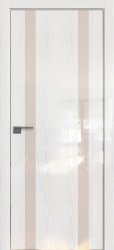 Межкомнатная дверь 9STK (Pine White glossy/Перламутровый лак/Кромка Хром)