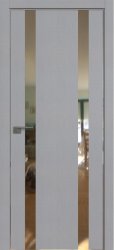 Межкомнатная дверь 9STK (Pine Manhattan Grey/Зеркало/Кромка Хром)