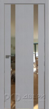 Межкомнатная дверь 9STK (Pine Manhattan Grey/Зеркало/Кромка Хром)