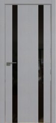 Межкомнатная дверь 9STK (Pine Manhattan Grey/Черный лак/Кромка Хром)