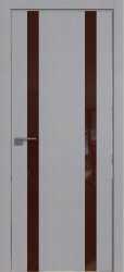 Межкомнатная дверь 9STK (Pine Manhattan Grey/Коричневый лак/Кромка Хром)