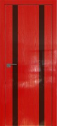 Межкомнатная дверь 9STK (Pine Red glossy/Коричневый лак/Кромка Хром)
