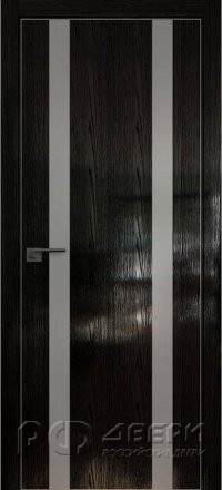 Межкомнатная дверь 9STK (Pine Black glossy/Серебряный лак/Кромка Хром)