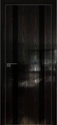 Межкомнатная дверь 9STK (Pine Black glossy/Черный лак/Кромка Хром)
