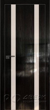 Межкомнатная дверь 9STK (Pine Black glossy/Перламутровый лак/Кромка Хром)
