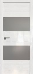 Межкомнатная дверь 10STK (Pine White glossy/Серебряный лак/Матовая кромка)
