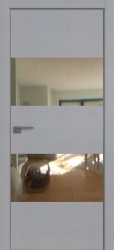 Межкомнатная дверь 10STK (Pine Manhattan Grey/Зеркало/Матовая кромка)
