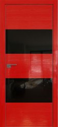 Межкомнатная дверь 10STK (Pine Red glossy/Черный лак/Матовая кромка)