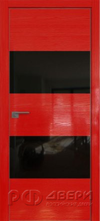 Межкомнатная дверь 10STK (Pine Red glossy/Черный лак/Матовая кромка)