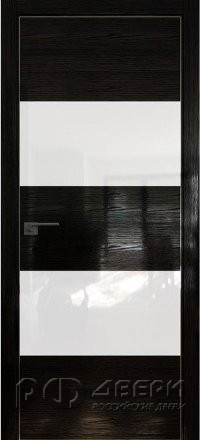 Межкомнатная дверь 10STK (Pine Black glossy/Белый лак/Матовая кромка)