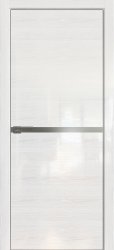 Межкомнатная дверь 11STK (Pine White glossy/Кромка Хром)
