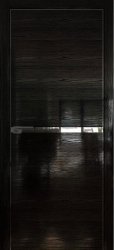 Межкомнатная дверь 11STK (Pine Black glossy/Кромка Хром)