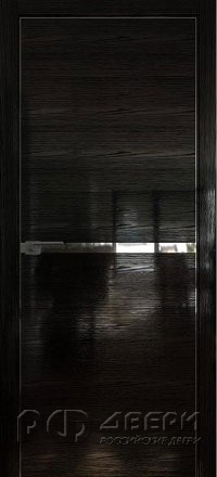Межкомнатная дверь 11STK (Pine Black glossy/Кромка Хром)