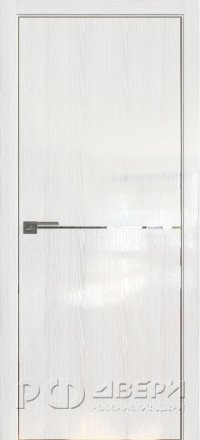 Межкомнатная дверь 12STK (Pine White glossy/Кромка Хром)
