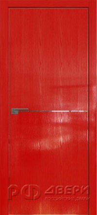 Межкомнатная дверь 12STK (Pine Red glossy/Кромка Хром)