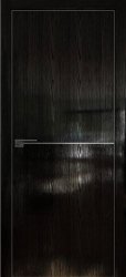 Межкомнатная дверь 12STK (Pine Black glossy/Кромка Хром)