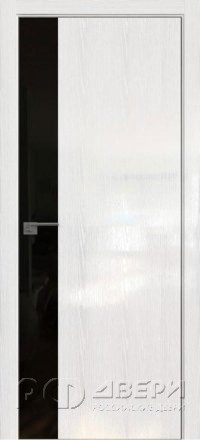 Межкомнатная дверь 14STK (Pine White glossy/VG черный/Матовая кромка)
