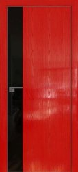 Межкомнатная дверь 14STK (Pine Red glossy/VG черный/Матовая кромка)