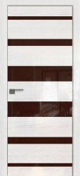 Межкомнатная дверь 18STK (Pine White glossy/Коричневый лак/Матовая кромка)