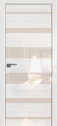 Межкомнатная дверь 18STK (Pine White glossy/Перламутровый лак/Матовая кромка)