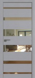 Межкомнатная дверь 18STK (Pine Manhattan Grey/Зеркало/Матовая кромка)