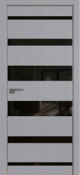 Межкомнатная дверь 18STK (Pine Manhattan Grey/Черный лак/Матовая кромка)