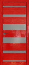 Межкомнатная дверь 18STK (Pine Red glossy/Серебряный лак/Матовая кромка)