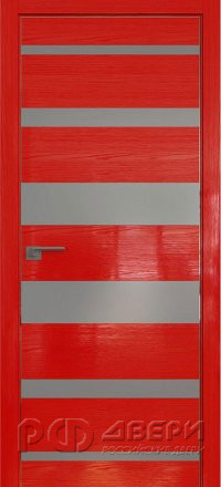 Межкомнатная дверь 18STK (Pine Red glossy/Серебряный лак/Матовая кромка)