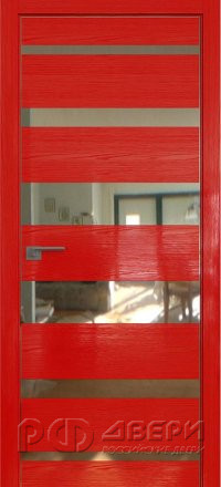 Межкомнатная дверь 18STK (Pine Red glossy/Зеркало/Матовая кромка)