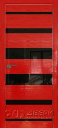Межкомнатная дверь 18STK (Pine Red glossy/Черный лак/Матовая кромка)