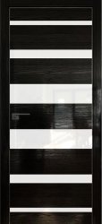 Межкомнатная дверь 18STK (Pine Black glossy/Белый лак/Матовая кромка)