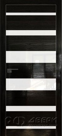 Межкомнатная дверь 18STK (Pine Black glossy/Белый лак/Матовая кромка)