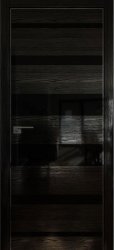 Межкомнатная дверь 18STK (Pine Black glossy/Черный лак/Матовая кромка)