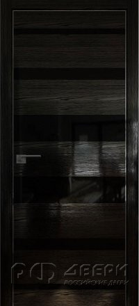 Межкомнатная дверь 18STK (Pine Black glossy/Черный лак/Матовая кромка)