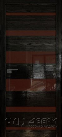 Межкомнатная дверь 18STK (Pine Black glossy/Коричневый лак/Матовая кромка)