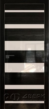Межкомнатная дверь 18STK (Pine Black glossy/Перламутровый лак/Матовая кромка)
