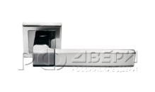 Ручка для межкомнатной двери DIY MH-28 SN/BN-S FUKOKU (Белый никель/Черный никель)