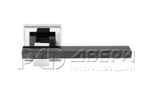 Ручка для межкомнатной двери DIY MH-38 SN/BN-S Shape (Белый никель/Черный никель)
