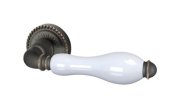 Ручка для межкомнатной двери Armadillo Silvia CL1 ABL-18/WP-109 (Темная медь/Белый фарфор)
