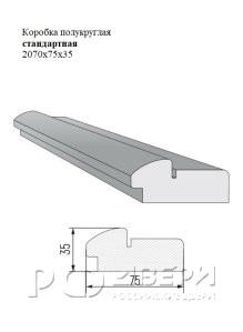 Коробка полукруглая стандартная 2070x75x35