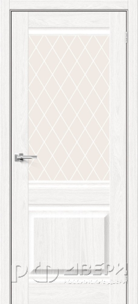Межкомнатная дверь Прима-3 ПО (White Dreamline/White Сrystal)