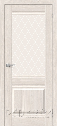 Межкомнатная дверь Прима-3 ПО (Ash White/White Сrystal)