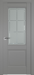 Межкомнатная дверь Profil Doors 90U ПО (Грей/Гравировка 1)