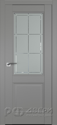 Межкомнатная дверь Profil Doors 90U ПО (Грей/Гравировка 1)