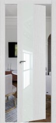 Рото дверь модель 5ZN кромка AL-Матовая ПО (Монблан/Белый лак)