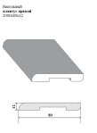 Плинтус прямой 2000x80x12