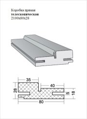 Коробка прямая телескопическая 2100х80х28